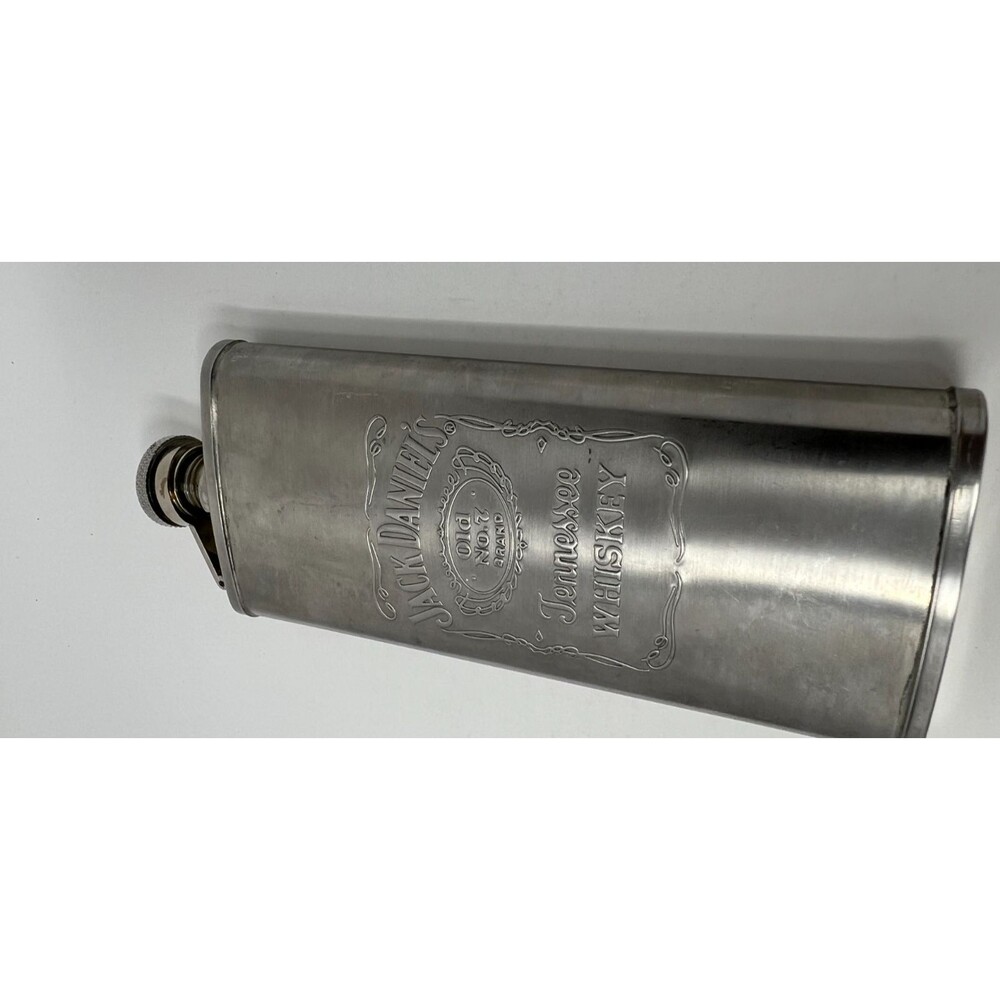 Jack Daniels Tennessee Whiskey Old No. 7 Hip Flask Stainless Steel 5oz - Picture 3 of 8